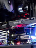black Gigabyte graphics card